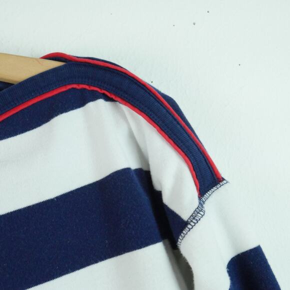Ralph Lauren Medium Top Nautical Stripe Sail Club Patch Preppy Boating 90s Y2K - Picture 4 of 7